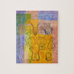 oude muziekinstrumenten legpuzzel