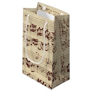 Oude Muzieknoten - Bach-muziekblad Klein Cadeauzakje