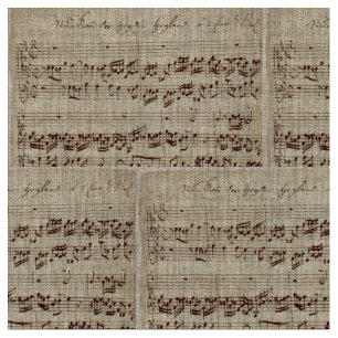 Oude Muzieknoten - Bach-muziekblad Stof