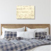 Oude Muzieknoten - Muziekblad voor Chopin Canvas Afdruk (Insitu (Slaapkamer))