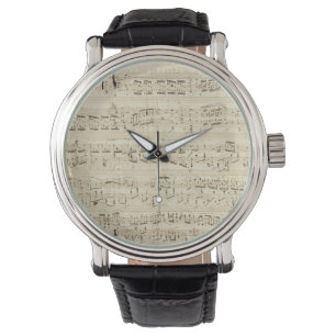 Oude Muzieknoten - Muziekblad voor Chopin Horloge