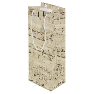 Oude Muzieknoten - Muziekblad voor Chopin Wijn Cadeautas