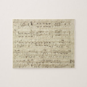 Oude muzieknotities - Chopin-muziekblad Legpuzzel