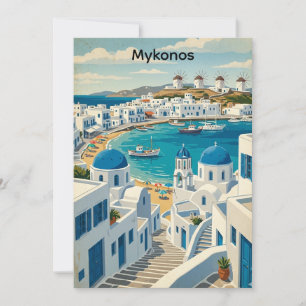 Oude Mykonos Griekse Architectuur Molens Kaart