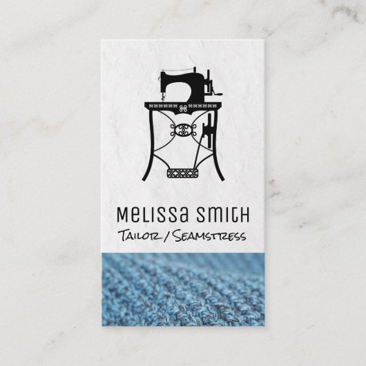 Oude Naaimachine | Naaister | Kleermaker Visitekaartje (Voorkant)