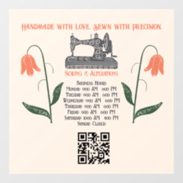 Oude Naaimachine Naaister Raamsticker