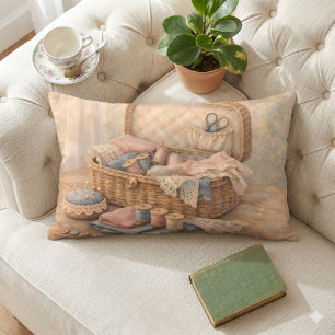 Oude Naaimandje Cottagecore Pastel Kussen