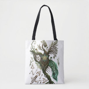Oude Natuur Geest Mythische 3D illustratie Draagtas