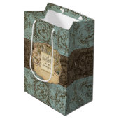 Oude nautische kaart rozet etsen Mannen Medium Cadeauzakje (Voorkant Gekanteld)