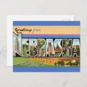 Oude Nebraska Briefkaart (Voorkant / Achterkant)