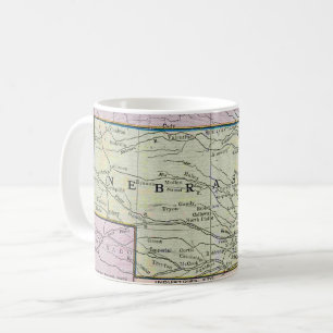 Oude Nebraska kaart Koffiemok
