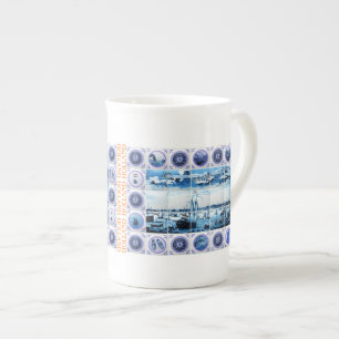 Oude Nederlandse Maritime Holland Delftware Style Porselein Kop