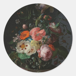 Oude Nederlandse Meester Stilleven Rachel Ruysch Ronde Sticker
