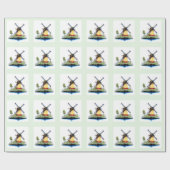 Oude Nederlandse Windmill Cadeaupapier (Vlak)