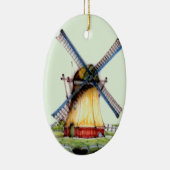 Oude Nederlandse Windmill Keramisch Ornament (Rechts)