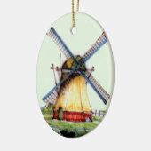 Oude Nederlandse Windmill Keramisch Ornament (Links)