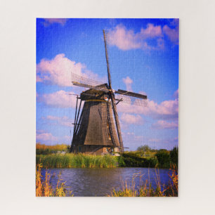 Oude Nederlandse windmolen Legpuzzel