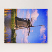 Oude Nederlandse windmolen Legpuzzel (Horizontaal)