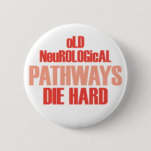 Oude neurologische routes die hard ronde button 5,7 cm