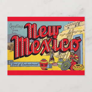 Oude New Mexico Wenskaart Briefkaart