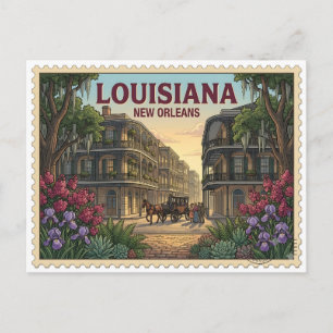 Oude New Orleans Louisiana Franse Wijk Briefkaart