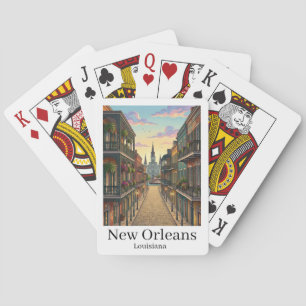 Oude New Orleans Louisiana Franse Wijk Pokerkaarten