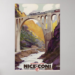 Oude Nice Coni Spoorweg Reisposter Frans Poster