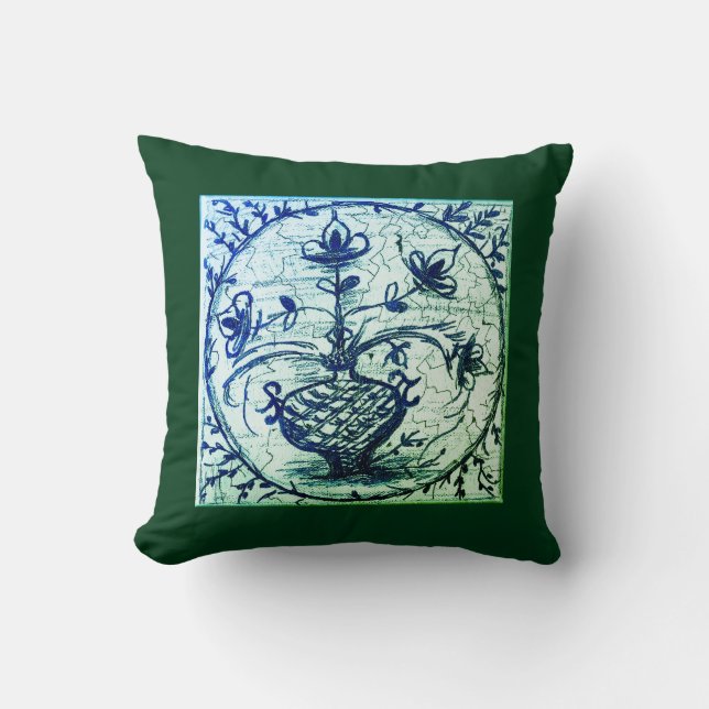 Oude Noord-Duitse tegels,  keramische tegels Kussen (Voorkant)