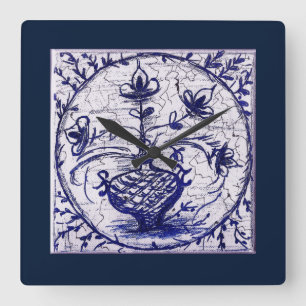 Oude Noord-Duitse tegels, keramische tegels Vierkante Klok