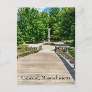 Oude noordelijke brug in Concord Briefkaart