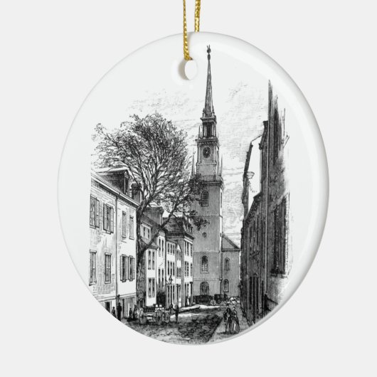 Oude Noordelijke Kerk Keramisch Ornament (Links)