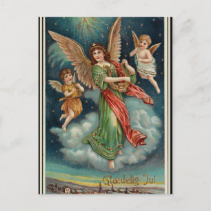 Oude Noorse kerstgroeten Feestdagenkaart