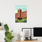 Oude Norman Oklahoma Poster (Thuiskantoor)
