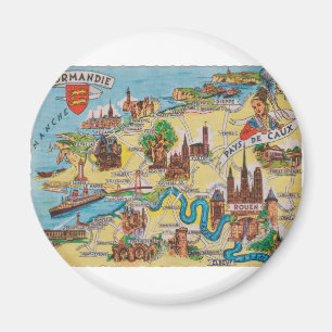 Oude Normandie-kaart Magneet