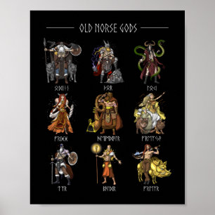 Oude Norse Gods Poster