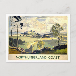 Oude Northumberland Reisposter Briefkaart