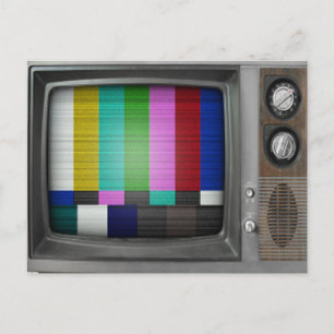  Oude Nostalgie van de Retro van TV Briefkaart