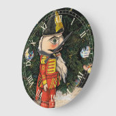 Oude Notenkraker Onder Kerstboom Grote Klok (Hoek)