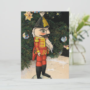 Oude Notenkraker Onder Kerstboom Kaart
