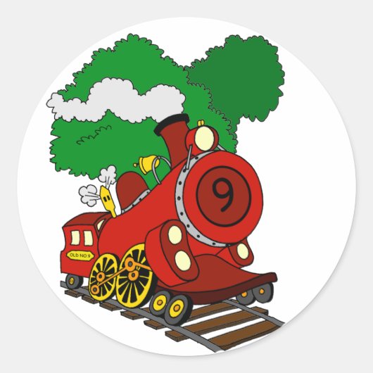 Oude nr. 9 ronde sticker (Voorkant)