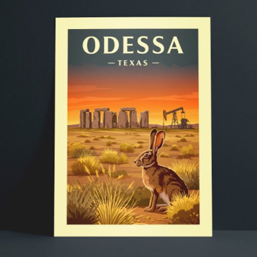 Oude Odessa Texas Briefkaart