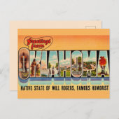 Oude Oklahoma Groet Ansichtkaart Briefkaart (Voorkant / Achterkant)