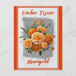 Oude oktober bloem afrikaantje bloemstuk briefkaart