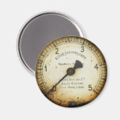 oude oliedrukmeter / instrument / wijzerplaat / me magneet (Voorkant / Achterkant)