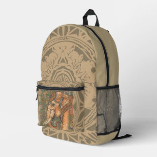Oude Olifant, Antieke Olifant, Motief Kunst Prin Bedrukte Rugzak