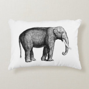 Oude Olifant Tekening Accent Kussen