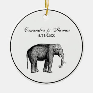 Oude Olifant Tekening Keramisch Ornament
