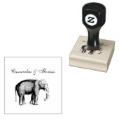 Oude Olifant Tekening Rubberstempel (Gestempeld)