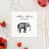 Oude Olifant Tekening Servetten (Insitu)