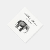 Oude Olifant Tekening Servetten (Hoek)